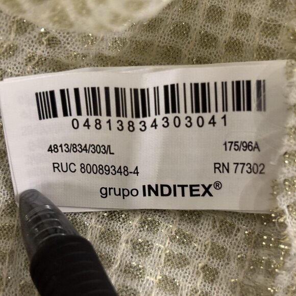 Zara Womens Sequin Camisole Cami Top Camisole Size L Clear 4813/834 NWT - Picture 7 of 12